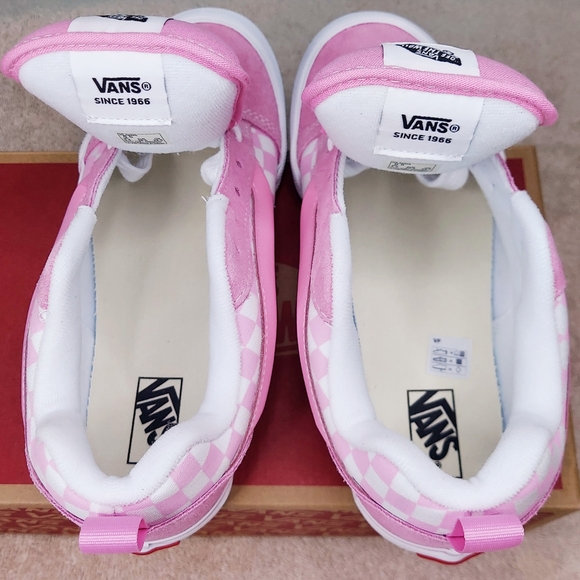 Vans Pink Knu Skool Prism Pink Checkered Women's Sneakers Size 6.5 Brand New - Picture 13 of 16